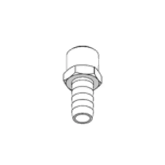 Binks 0114-019985 Barbed Fitting, 1/4" Bspt (M) X 8Mm Tube Barb 1