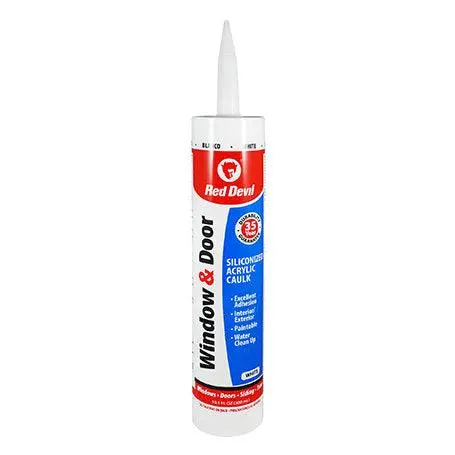 Window & Door Siliconized Acrylic Caulk 10.1 Fl. Oz. Cartridge White 1