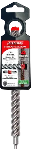 Diablo Rebar Demon 1/2 In. X 8 In. L Carbide Tipped 4 Cutter Head Hammer Drill Bit Sds-Plus Shank 1 1