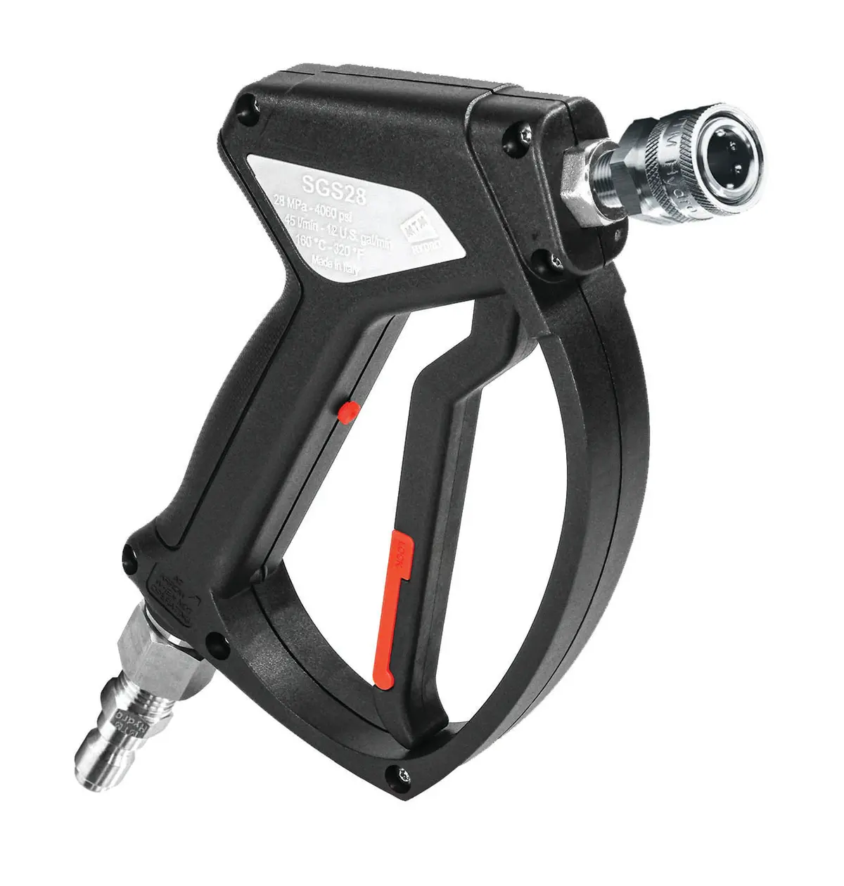 Mtm Hydro Easy Hold Sgs28 Spray Gun With Stainless Qc Fittings (10.5007) 1