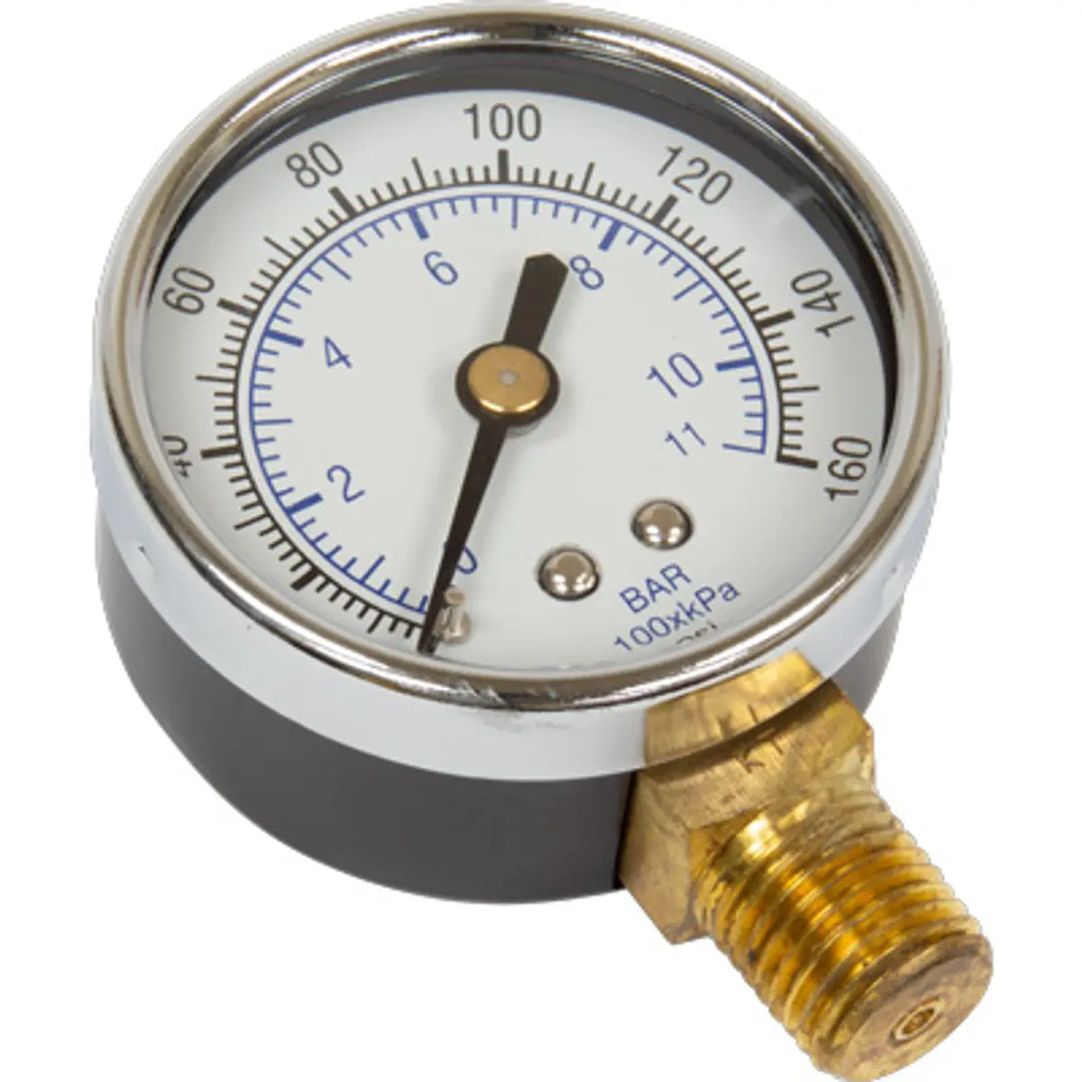 Pirate Brand - Clemco/Zero, Gauge, Pressure 0-160 Btm Mnt (Airline Filter) 1
