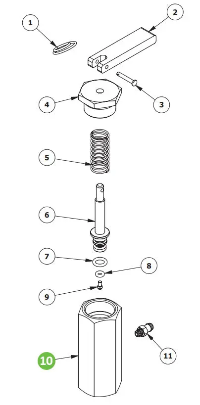 Binks 101-9478 Relief Valve Body 1