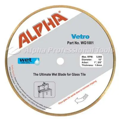 Alpha Vetro Blade 10" For Portable Rail Saw 1
