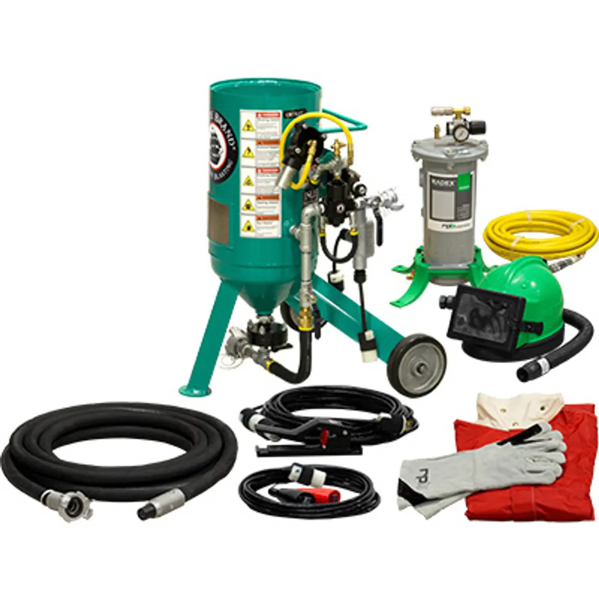 Pirate Brand, C-Series Jr., 0.5 Cu Ft., Silver Blasting Package - Blast Pot, Portable, Pressure Release System, 12Vdc Electric Controls 1