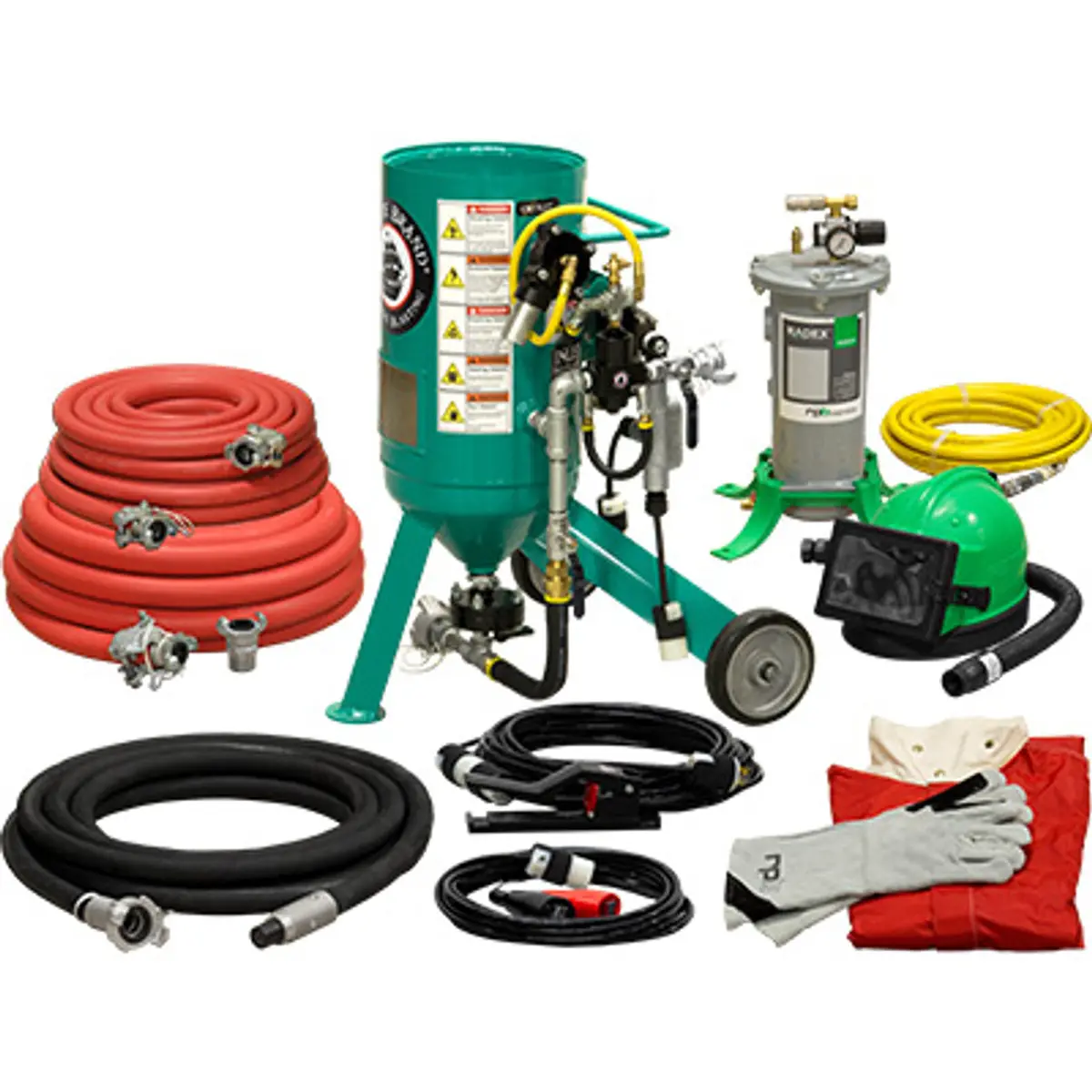 Pirate Brand, C-Series Jr., 0.5 Cu Ft., Gold Blasting Package - Blast Pot, Portable, Pressure Release System, 12Vdc Electric Controls 1
