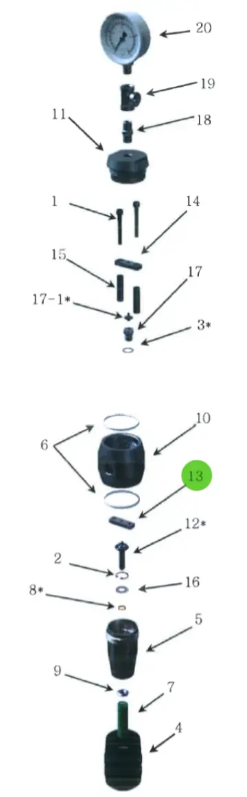Piston Bar; High-Pressure Fluid Regulator 1