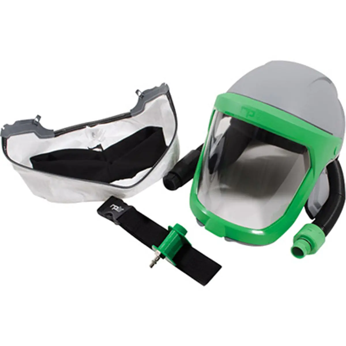 Pirate Brand - Rpb®, Z-Link® Respirator W/ Face Seal Tychem Qc, Constant Flow Valve, Ansi Z87+ Safety Lens, Ansi Z89.1 Hard Hat Protection (Niosh Approved No. Tc-19C-0534 Type C) 1