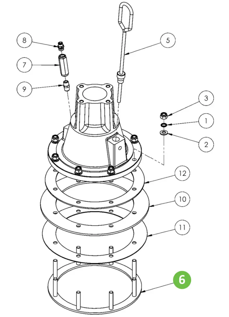 Binks 193758 Lower Seal Clamp Ring Assembly 1