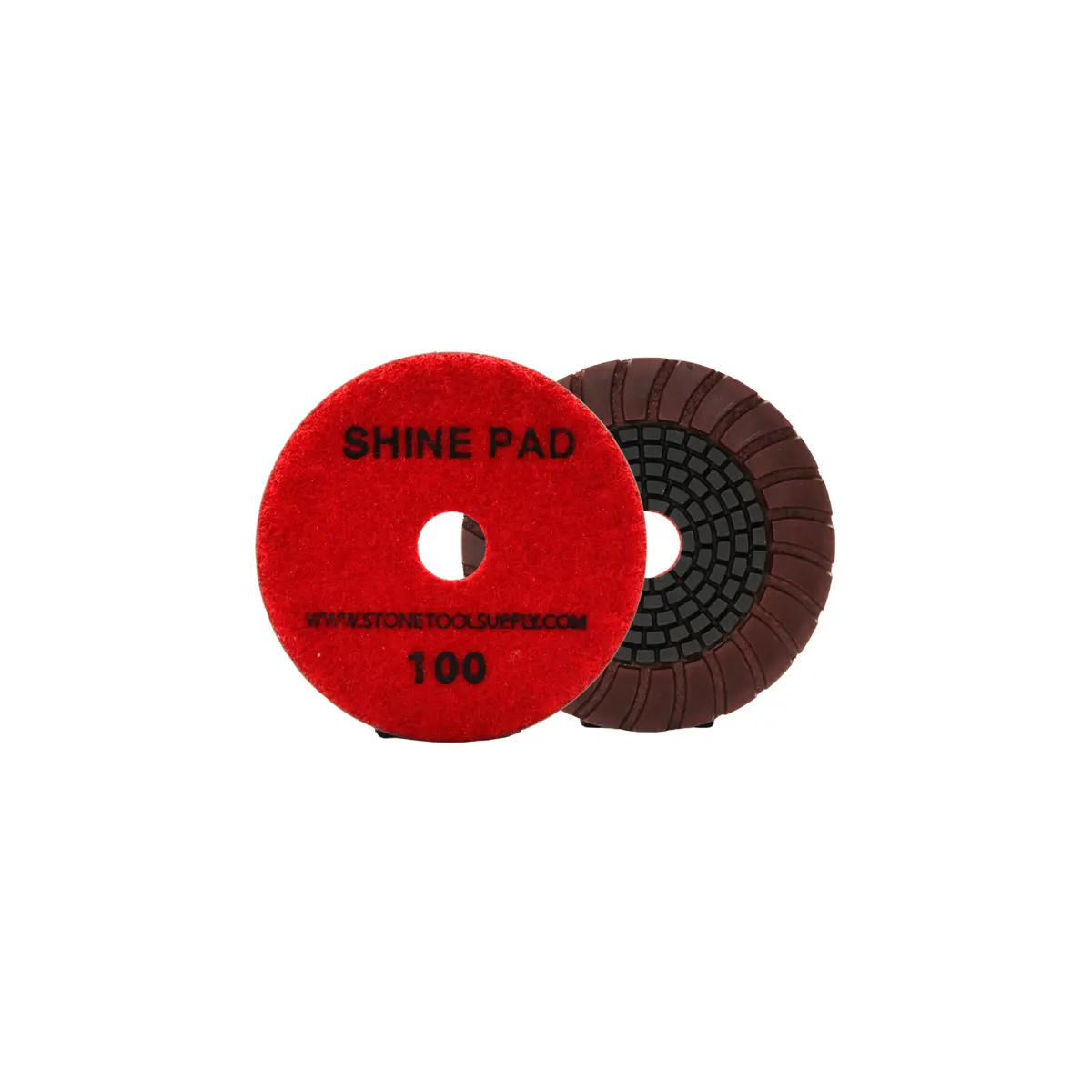 Copper And Resin Bonded 'Shine' Pad 4" #100 1
