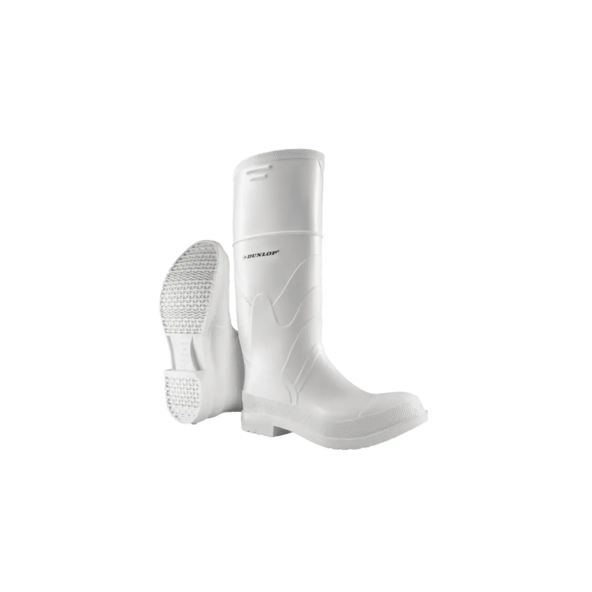 Dunlop White Pvc Steel Toe, Size 11 1