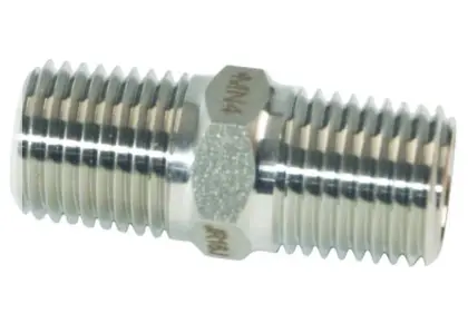 Binks 1/4 X 1/4 Stainless Steel Dm Nipple 1