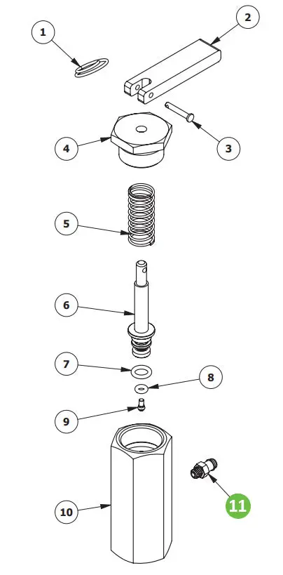 Binks 20-6902 Tube Adapter, 10-32 Unf(M) X .170 In 1