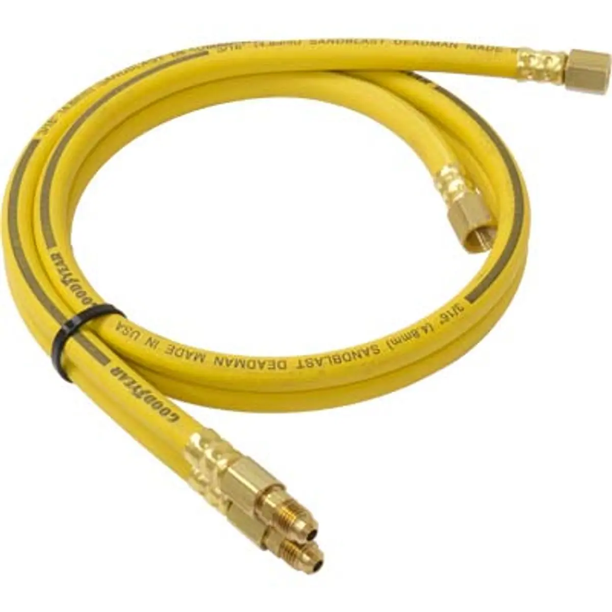 Pirate Brand - Hose, Twinline Control, Assembly, Yel/Yel W/Black Stripe, Nominal 3/16” Id, W/ Unions 1