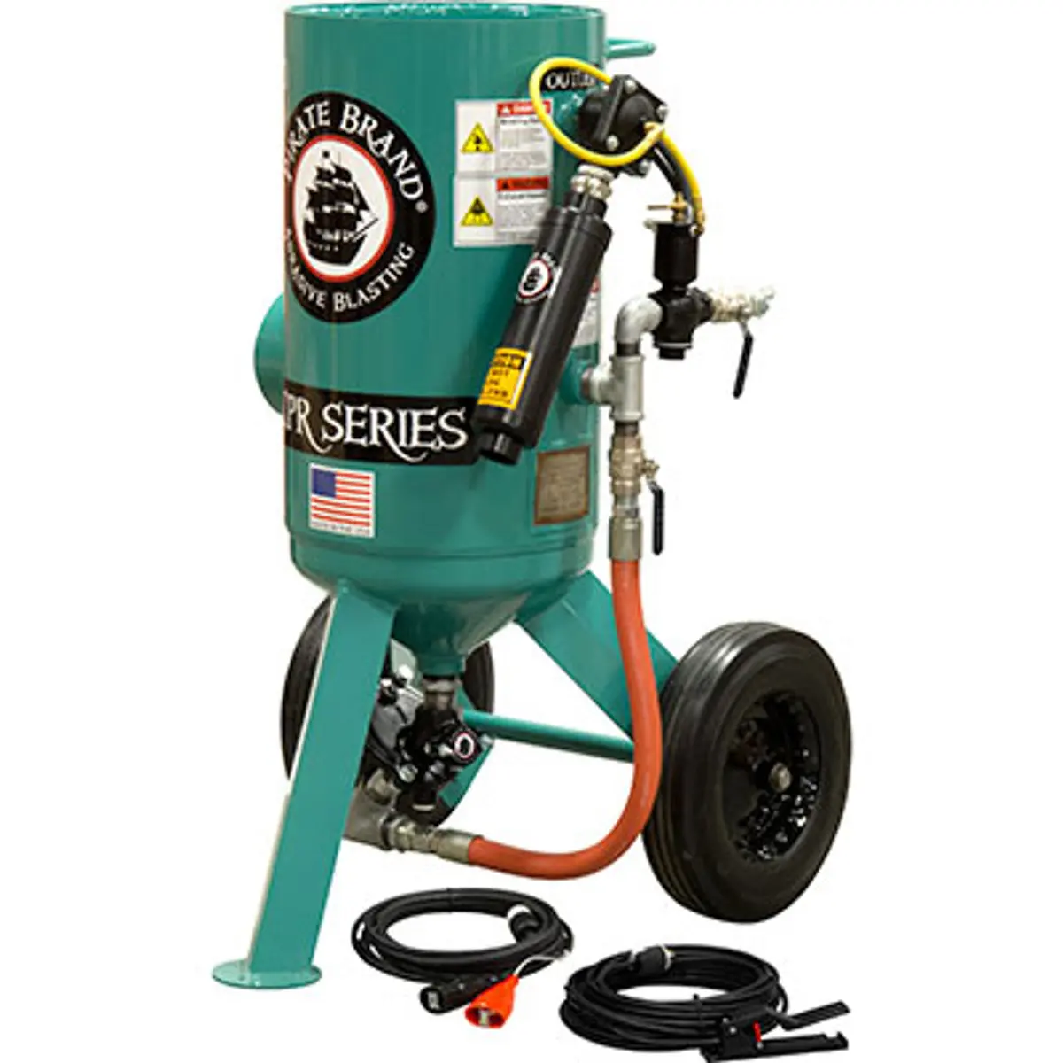 Pirate Brand, C-Series, 3 Cu Ft., Blast Pot, Portable, Pressure Release System, 12Vdc Electric Controls W/Amv Ii™ Metering Valve 1