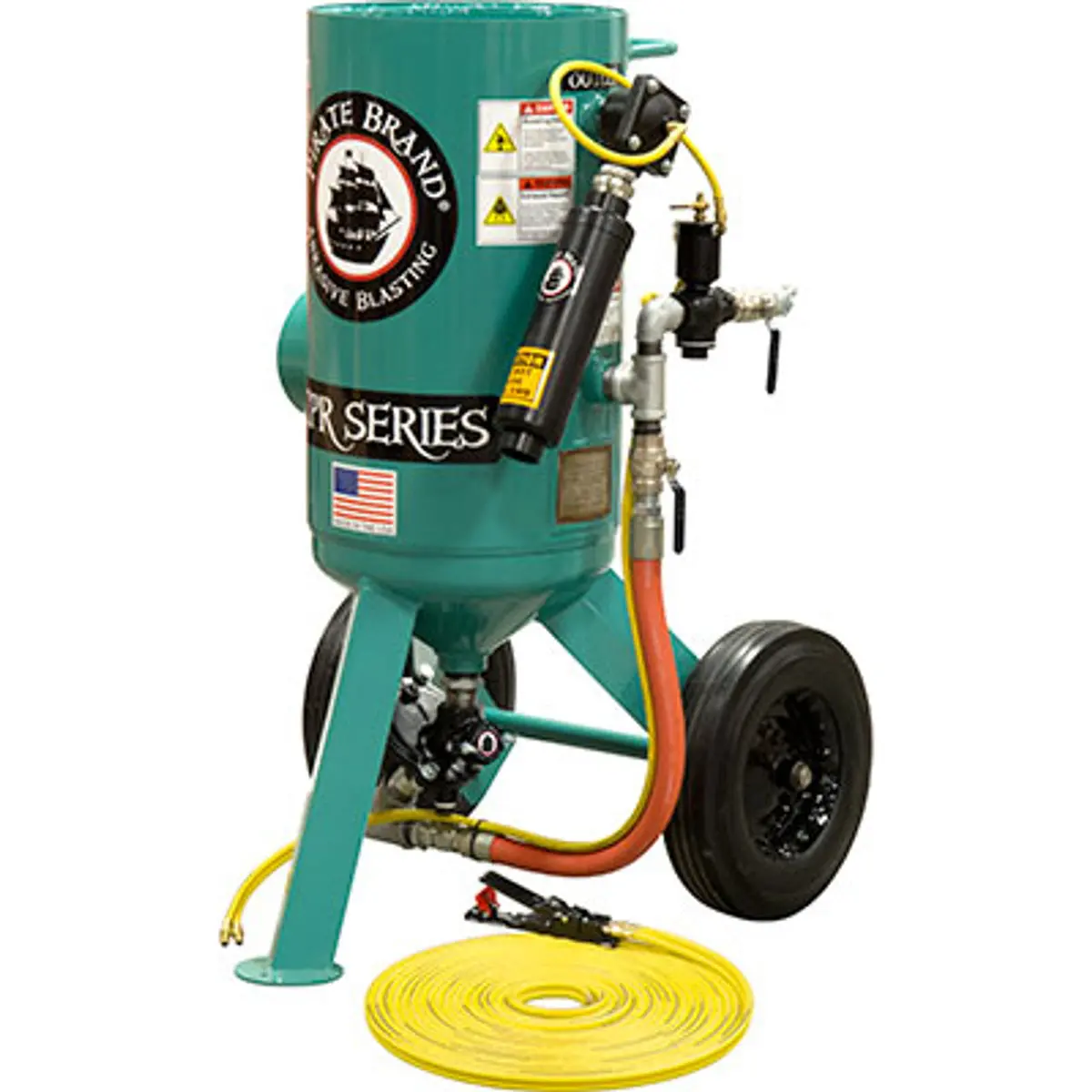 Pirate Brand, C-Series, 3 Cu Ft., Base Blasting Package - Blast Pot, Portable, Pressure Release System, Pneumatic Controls W/Amv Ii™ Metering Valve 1