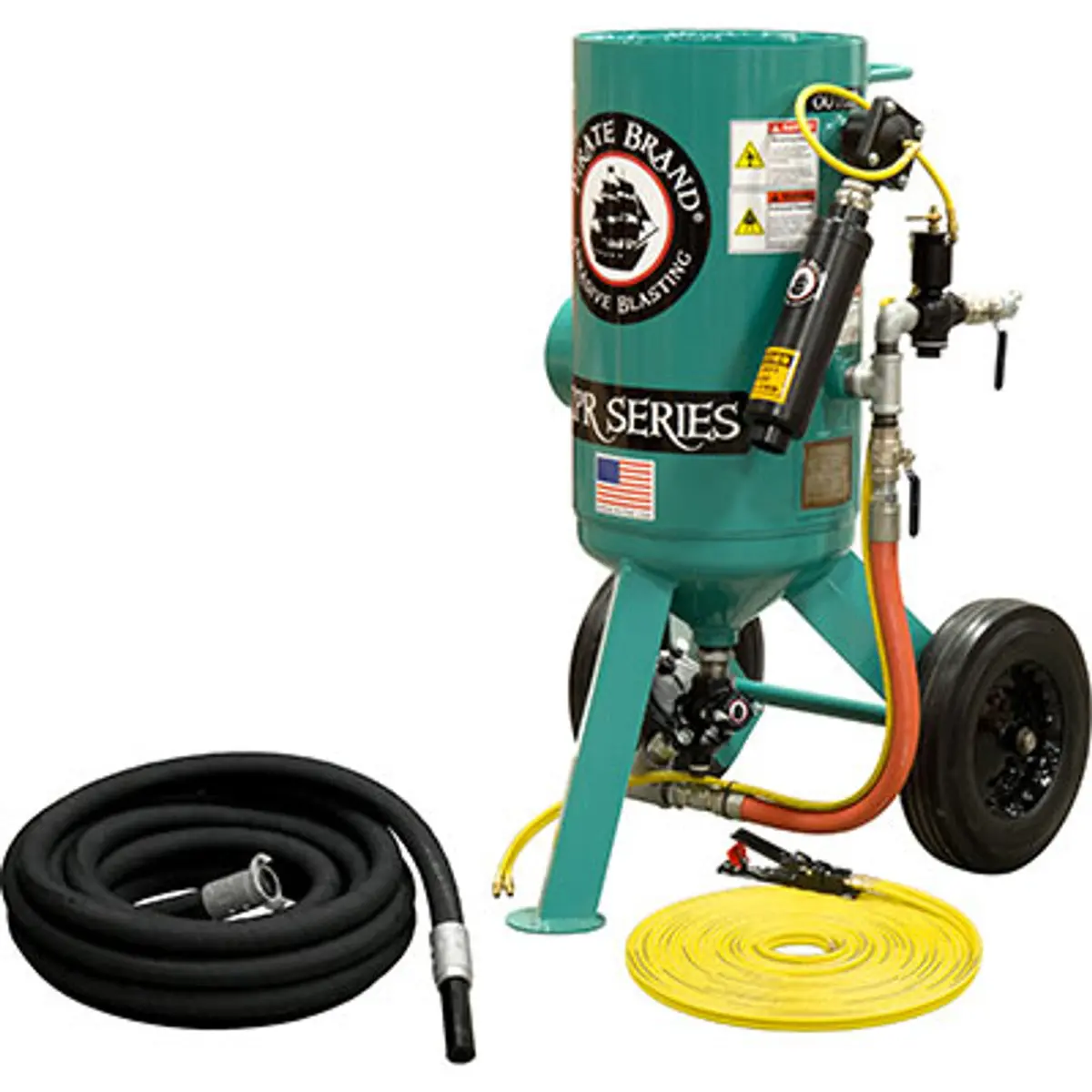 Pirate Brand, C-Series, 3 Cu Ft., Bronze Blasting Package - Blast Pot, Portable, Pressure Release System, Pneumatic Controls W/Amv Ii™ Metering Valve 1