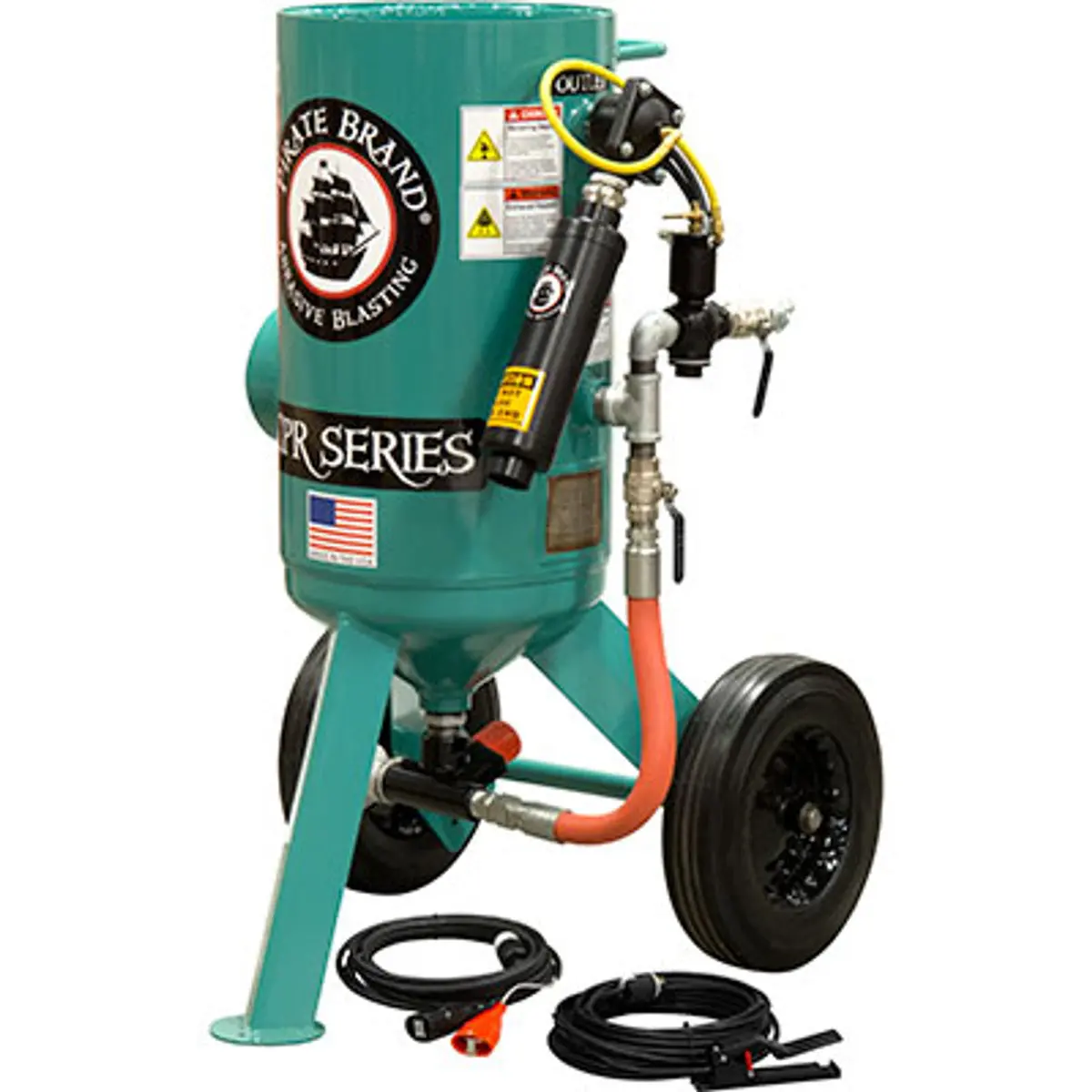 Pirate Brand, C-Series, 3 Cu Ft., Blast Pot, Portable, Pressure Release System, 12Vdc Electric Controls W/Mpv Metering Valve 1