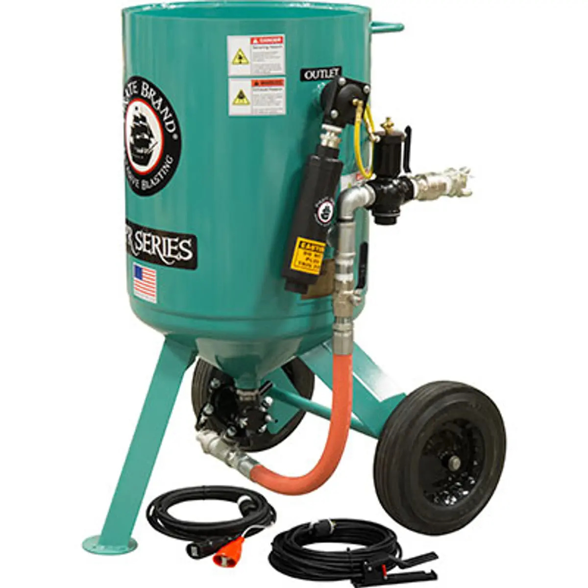 Pirate Brand, C-Series, 6 Cu Ft., Blast Pot, Portable, Pressure Release System, 12Vdc Electric Controls W/Amv Ii™ Metering Valve 1
