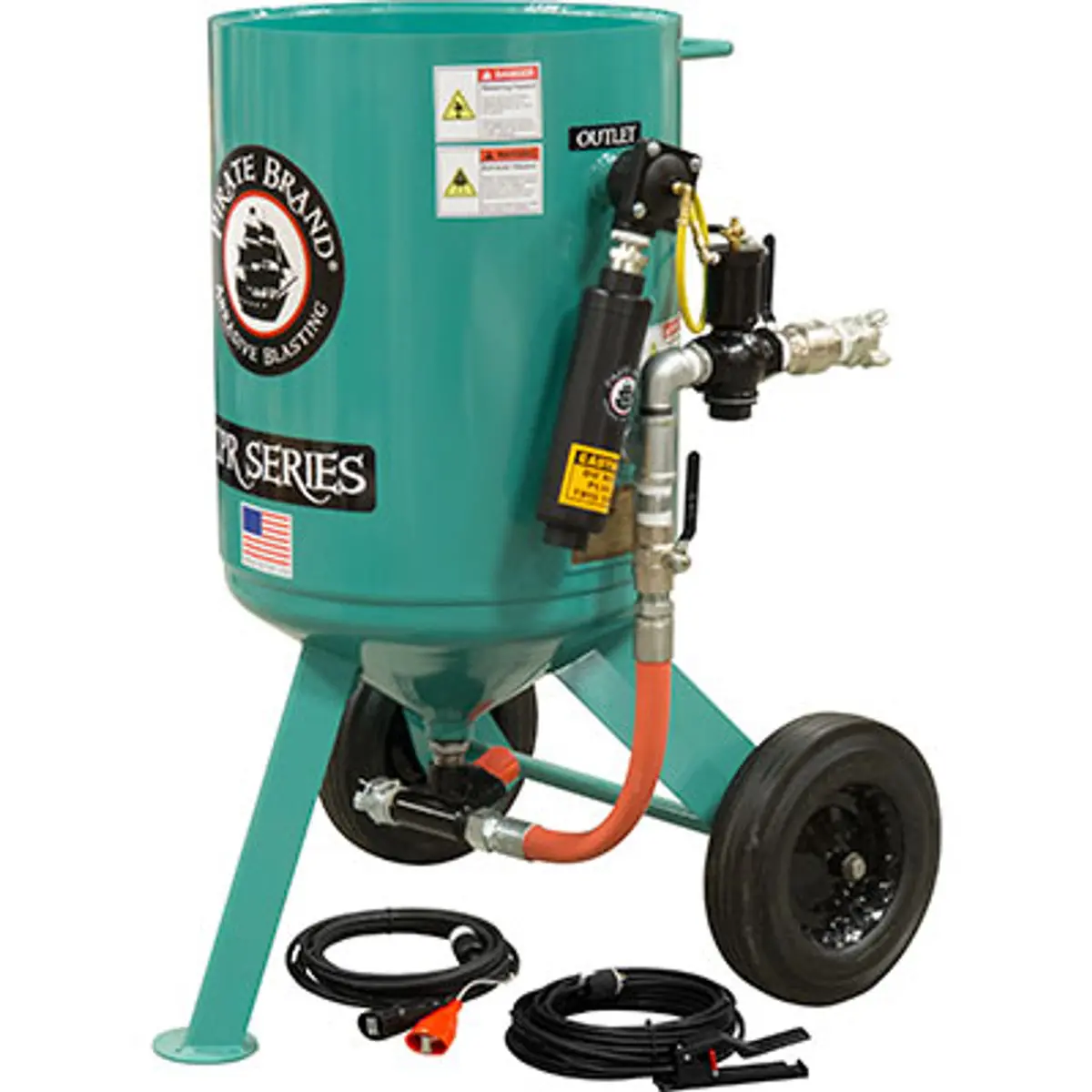 Pirate Brand, C-Series, 6 Cu Ft., Blast Pot, Portable, Pressure Release System, 12Vdc Electric Controls W/Mpv Metering Valve 1