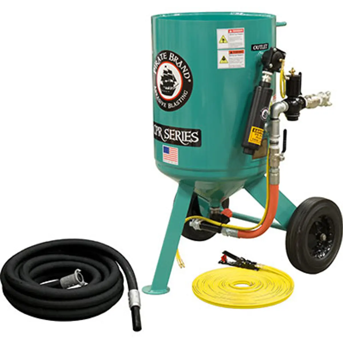 Pirate Brand, C-Series, 6 Cu Ft., Bronze Blasting Package - Blast Pot, Portable, Pressure Release System, Pneumatic Controls W/Mpv Metering Valve 1