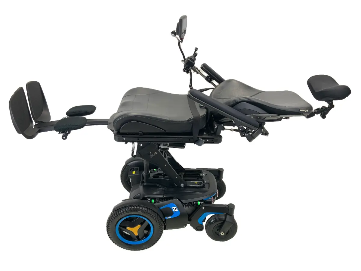 2018 Permobil F3 Corpus Power Chair | 19" X 20" Seat |  Tilt, Recline, Power Legs, Seat Elevate | Only 0.9 Miles! | Compact Joystick With Display 1