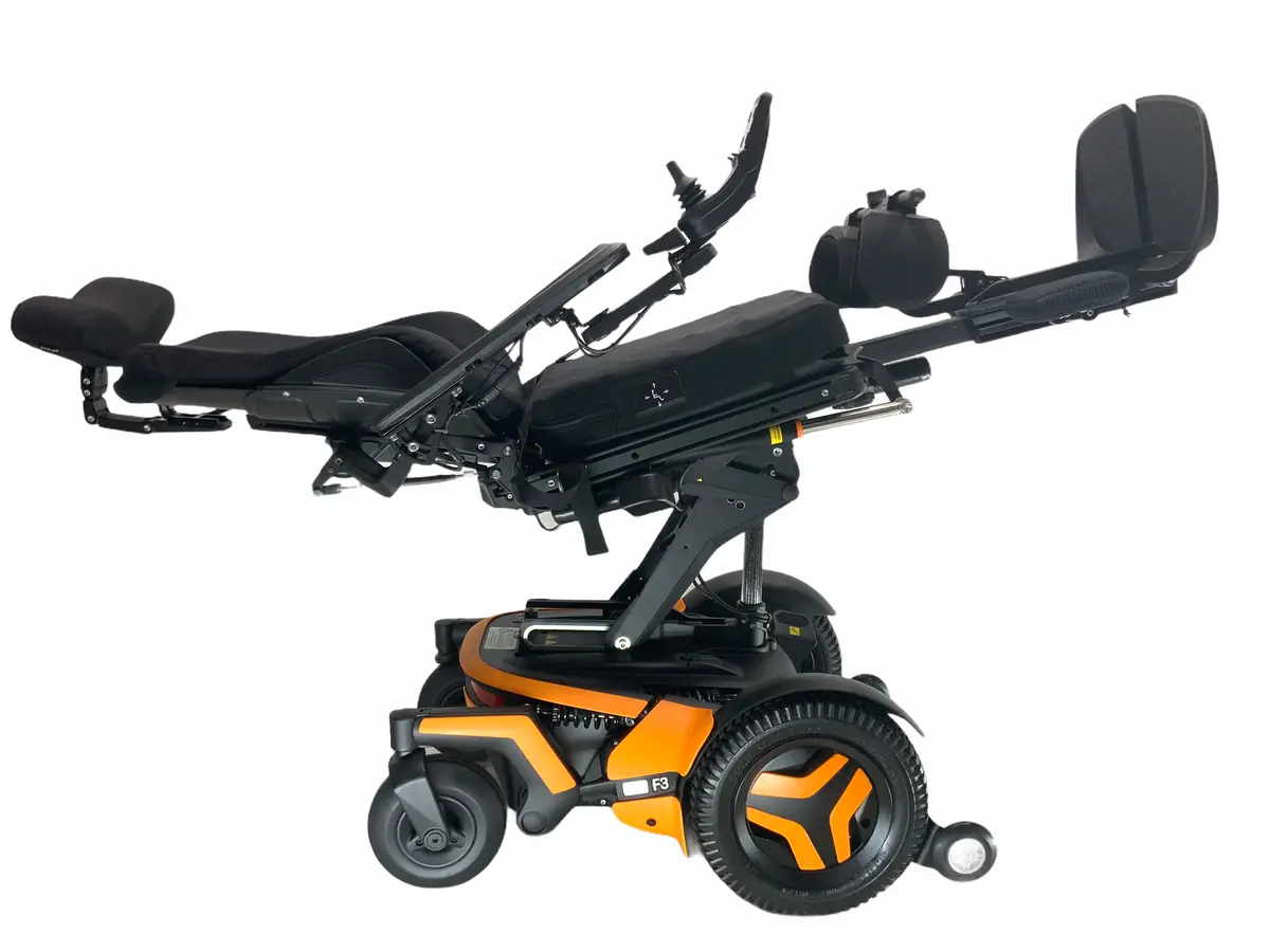 2019 Permobil F3 Rehab Power Chair | 17 X 18 Seat |  Tilt, Recline, Power Legs. Leg Extension, Seat Elevate, Anterior Tilt 1