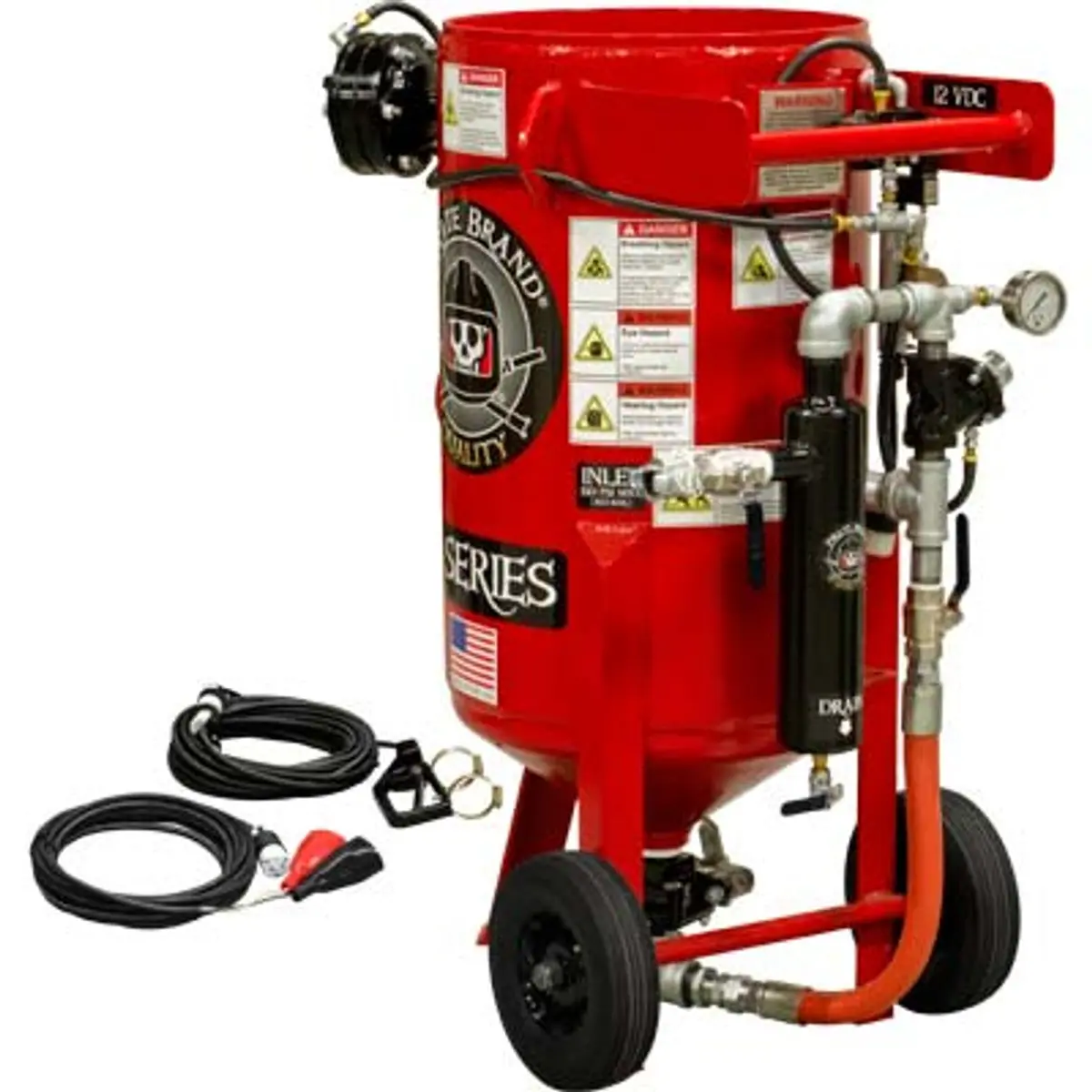 Pirate Brand, E-Series, 3.5 Cu Ft., Base Blasting Package - Blast Pot, Portable, Pressure Release System, 12Vdc Electric Controls 1
