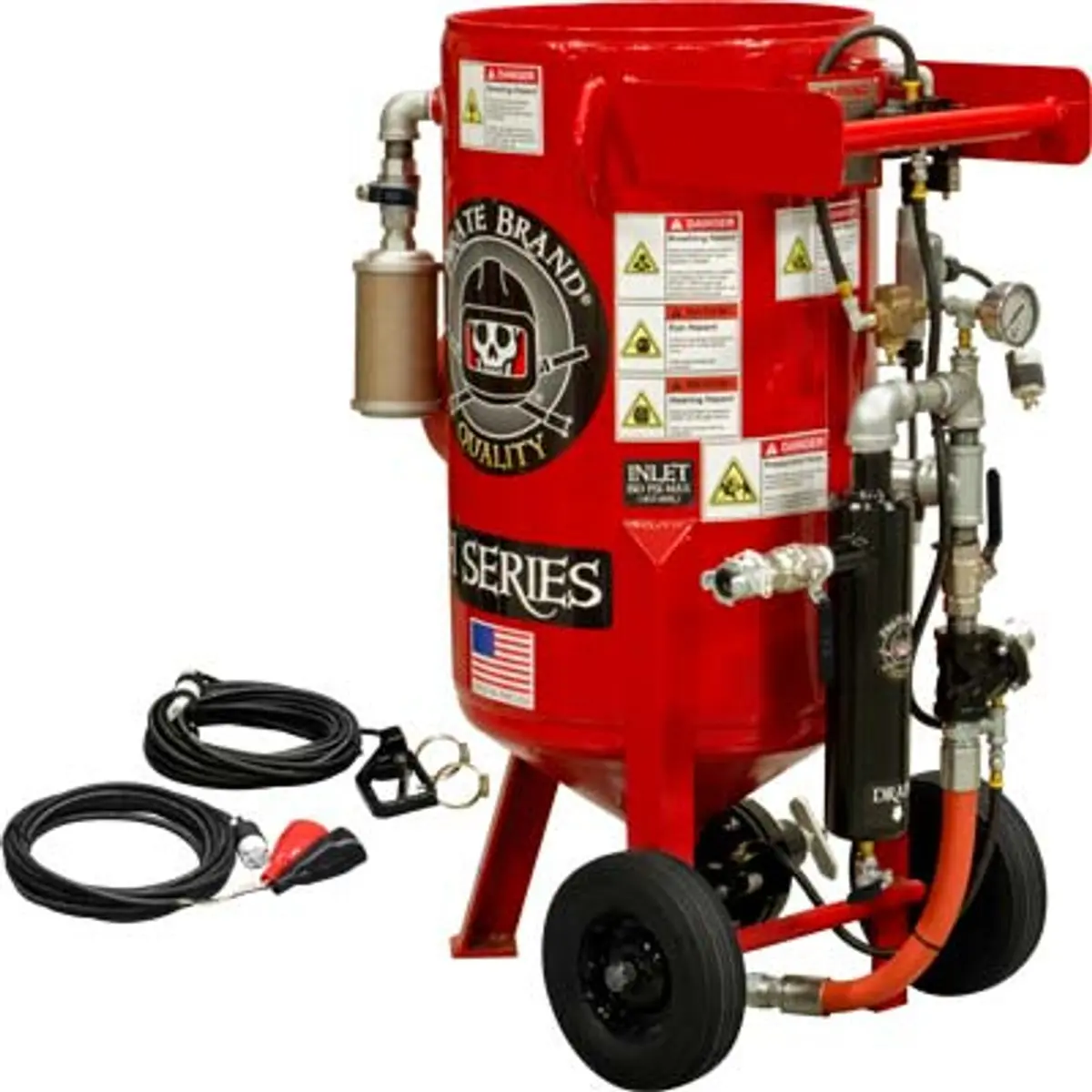 Pirate Brand, E-Series, 3.5 Cu Ft., Base Blasting Package - Blast Pot, Portable, Pressure Hold System, 12Vdc Electric Controls 1