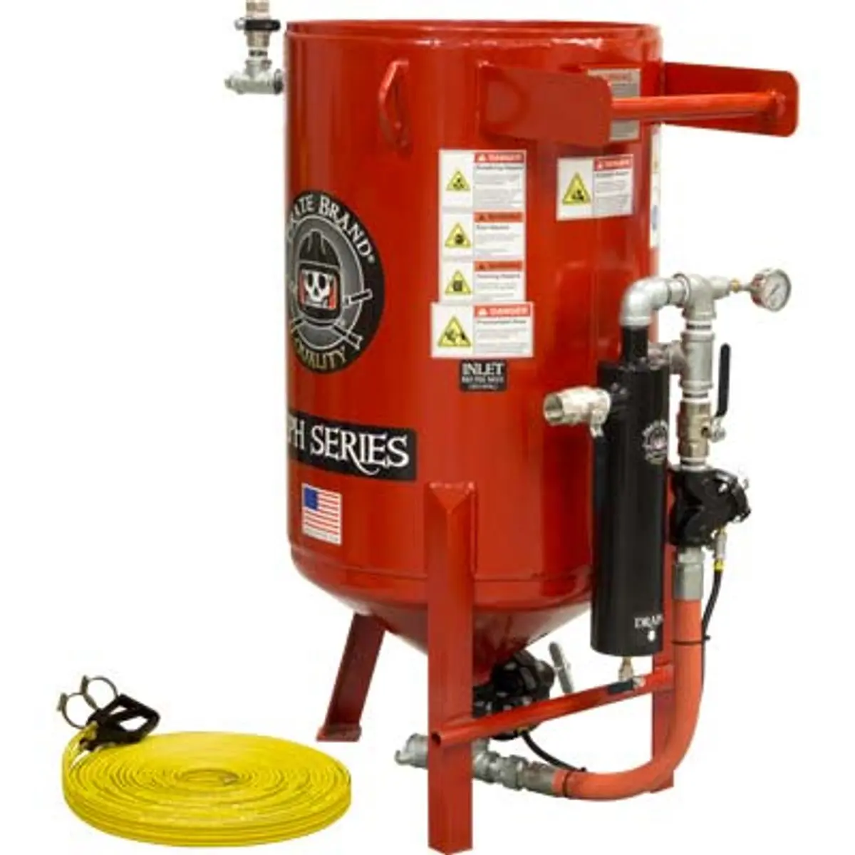 Pirate Brand, E-Series, Blast Room Series, 6.5 Cu Ft., Blast Pot, Stationary, Pressure Hold System, Pneumatic Controls 1