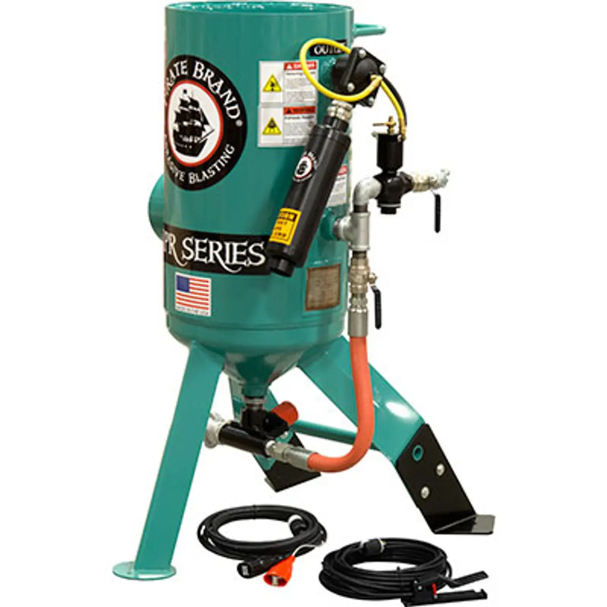 Pirate Brand, C-Series, 3 Cu Ft., Blast Pot, Stationary, Pressure Release System, 12Vdc Electric Controls W/Mpv Metering Valve 1