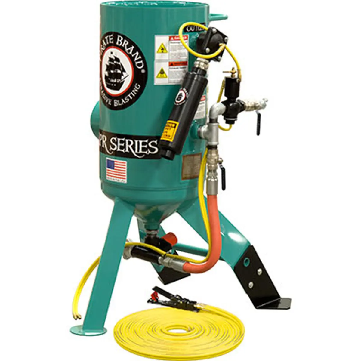 Pirate Brand, C-Series, 3 Cu Ft., Base Blasting Package - Blast Pot, Stationary, Pressure Release System, Pneumatic Controls W/Mpv Metering Valve 1