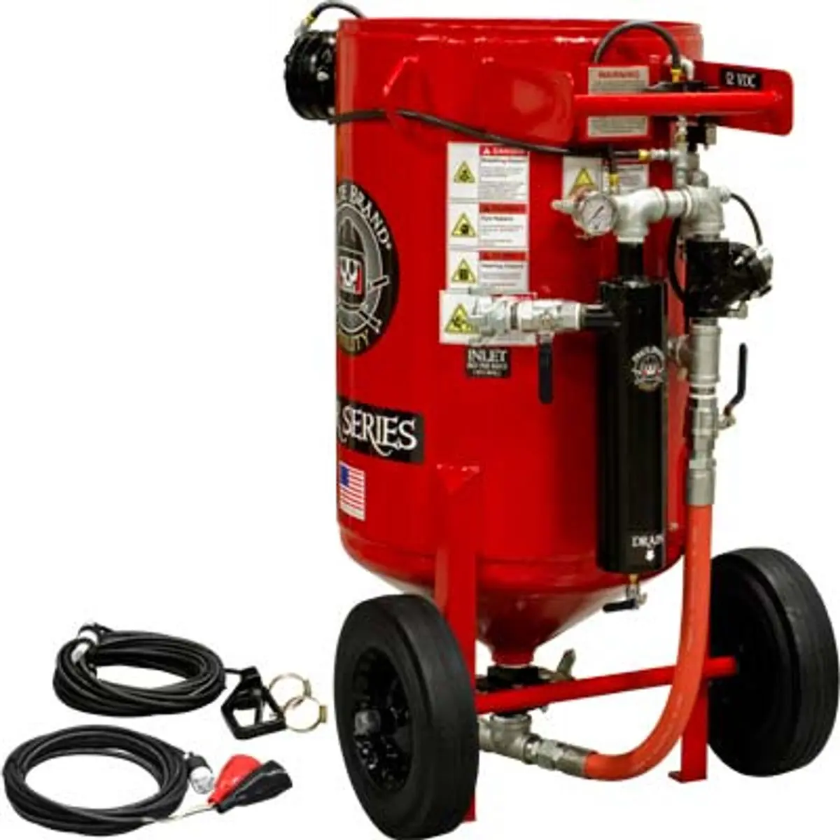 Pirate Brand, E-Series, 6.5 Cu Ft., Base Blasting Package - Blast Pot, Portable, Pressure Release System, 12Vdc Electric Controls 1