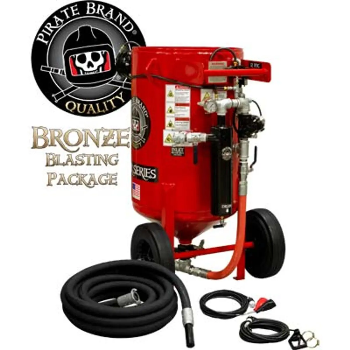 Pirate Brand, E-Series, 6.5 Cu Ft., Bronze Blasting Package - Blast Pot, Portable, Pressure Release System, 12Vdc Electric Controls 1