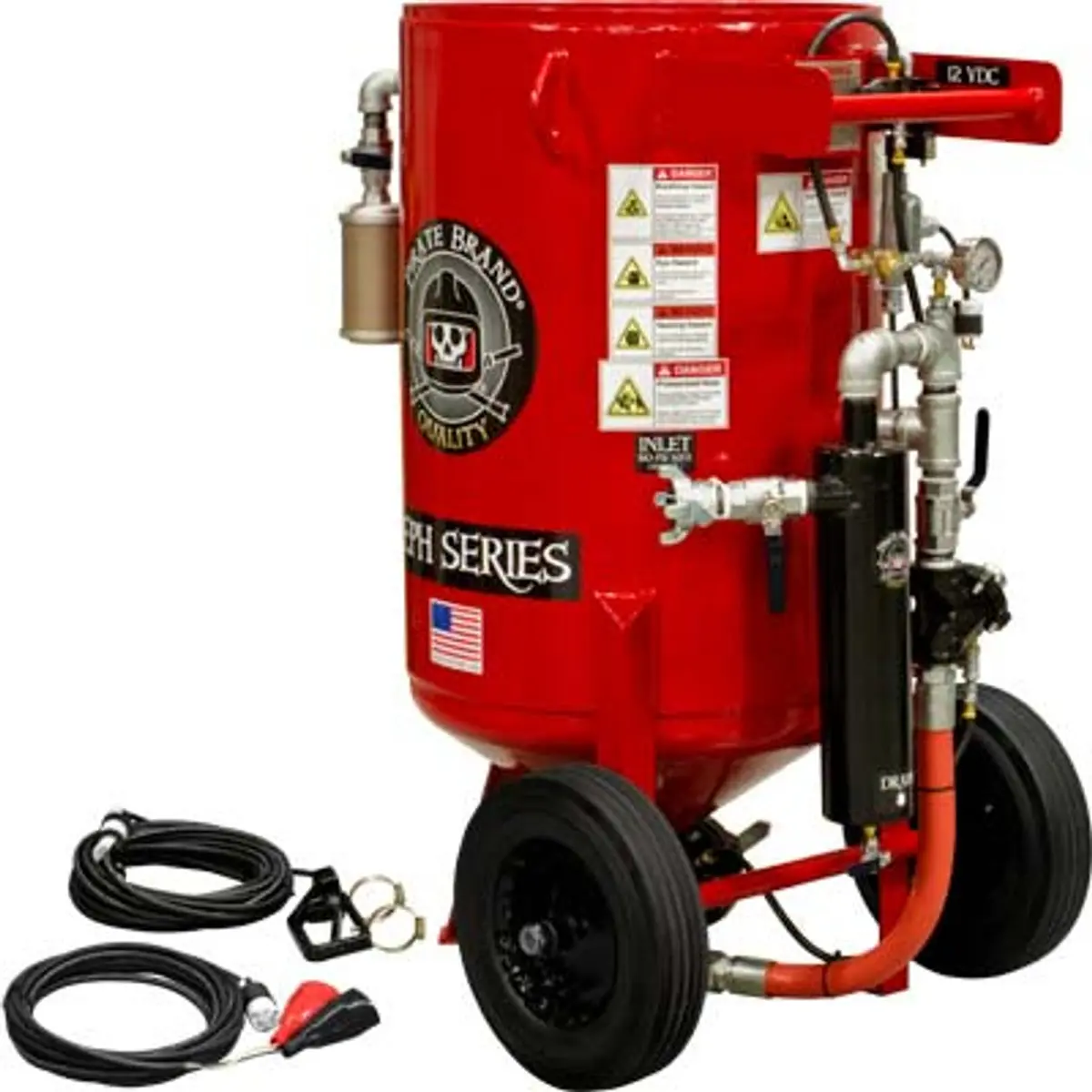 Pirate Brand, E-Series, 6.5 Cu Ft., Base Blasting Package - Blast Pot, Portable, Pressure Hold System, 12Vdc Electric Controls 1