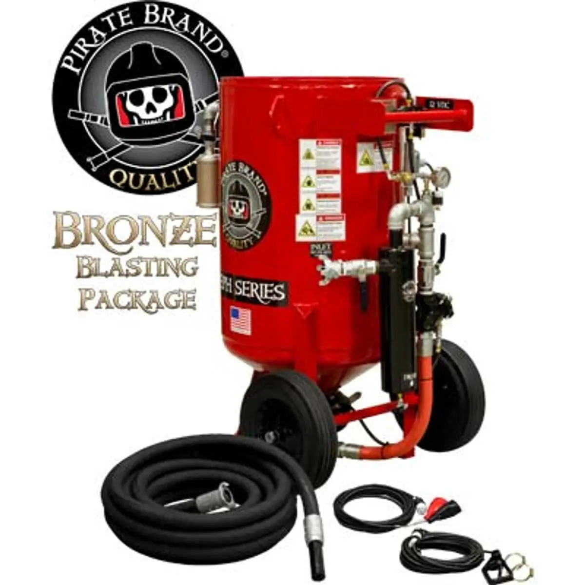 Pirate Brand, E-Series, 6.5 Cu Ft., Bronze Blasting Package - Blast Pot, Portable, Pressure Hold System, 12Vdc Electric Controls 1