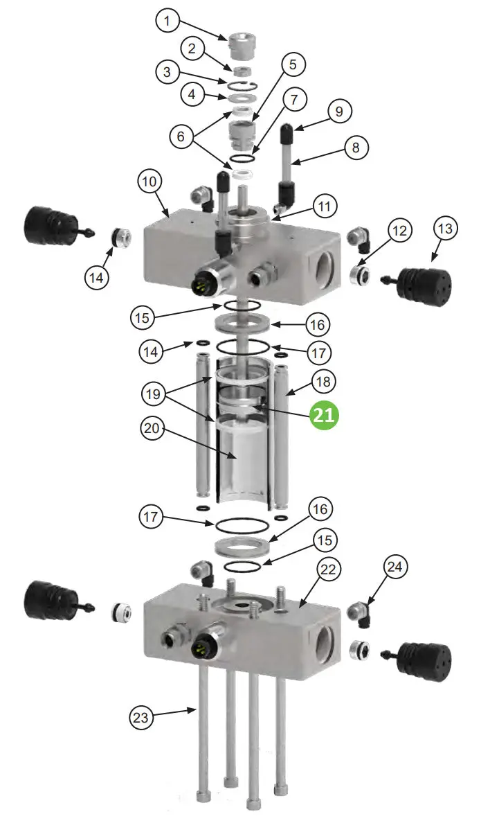 Binks 240-3224-300 Rod And Piston Assembly For 300Cc 1