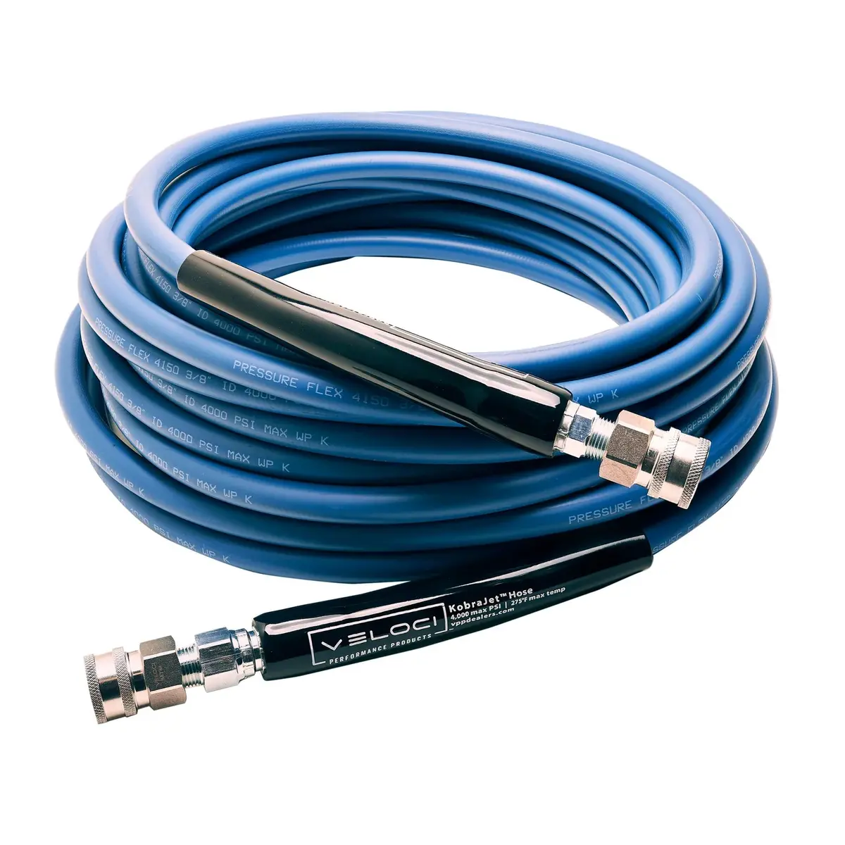 Mtm/Veloci Performance Kobrajet Smooth Blue 50’ 4,000 Psi W/ Ss Couplers 1