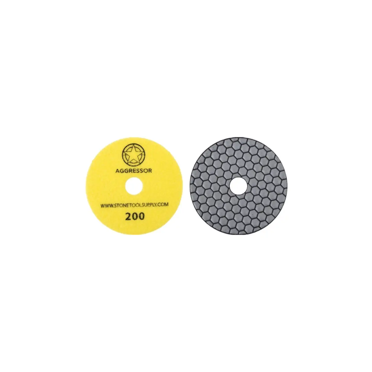 Aggressor 4" Dry Polishing Pad #200 1