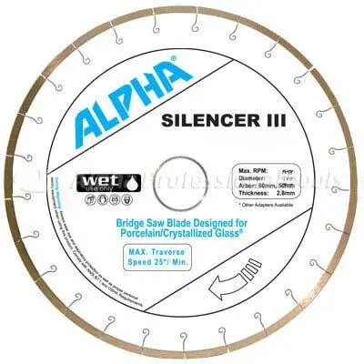 Alpha Silencer Iii For Porcelain/Crystallized Glass 16" Blade 1