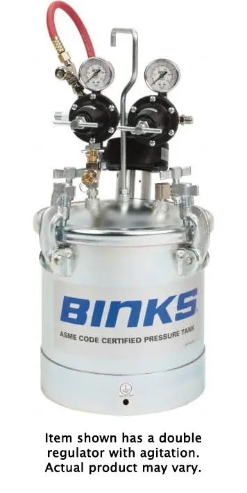 Binks Pressure Feed Asme Tanks, 2 Gallon Galvanized 1