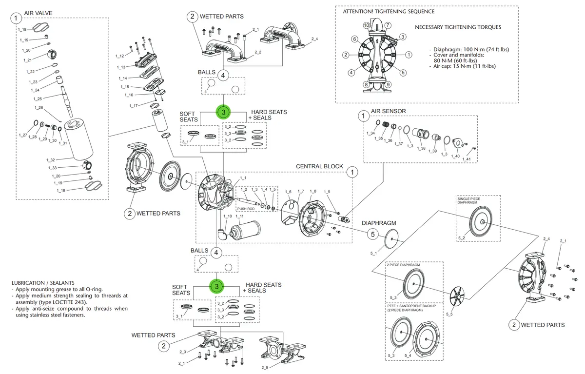 Samoa Up20r-Wp-M00 Seat Kit, Santoprene 1