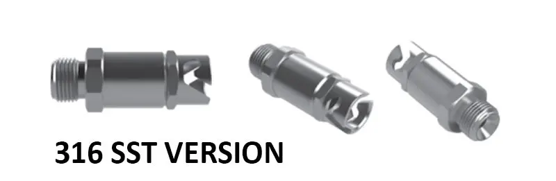 Hosco Spray Gun Connectors, 316 Sst Quick Disconnect Bodies, Male Straight 1