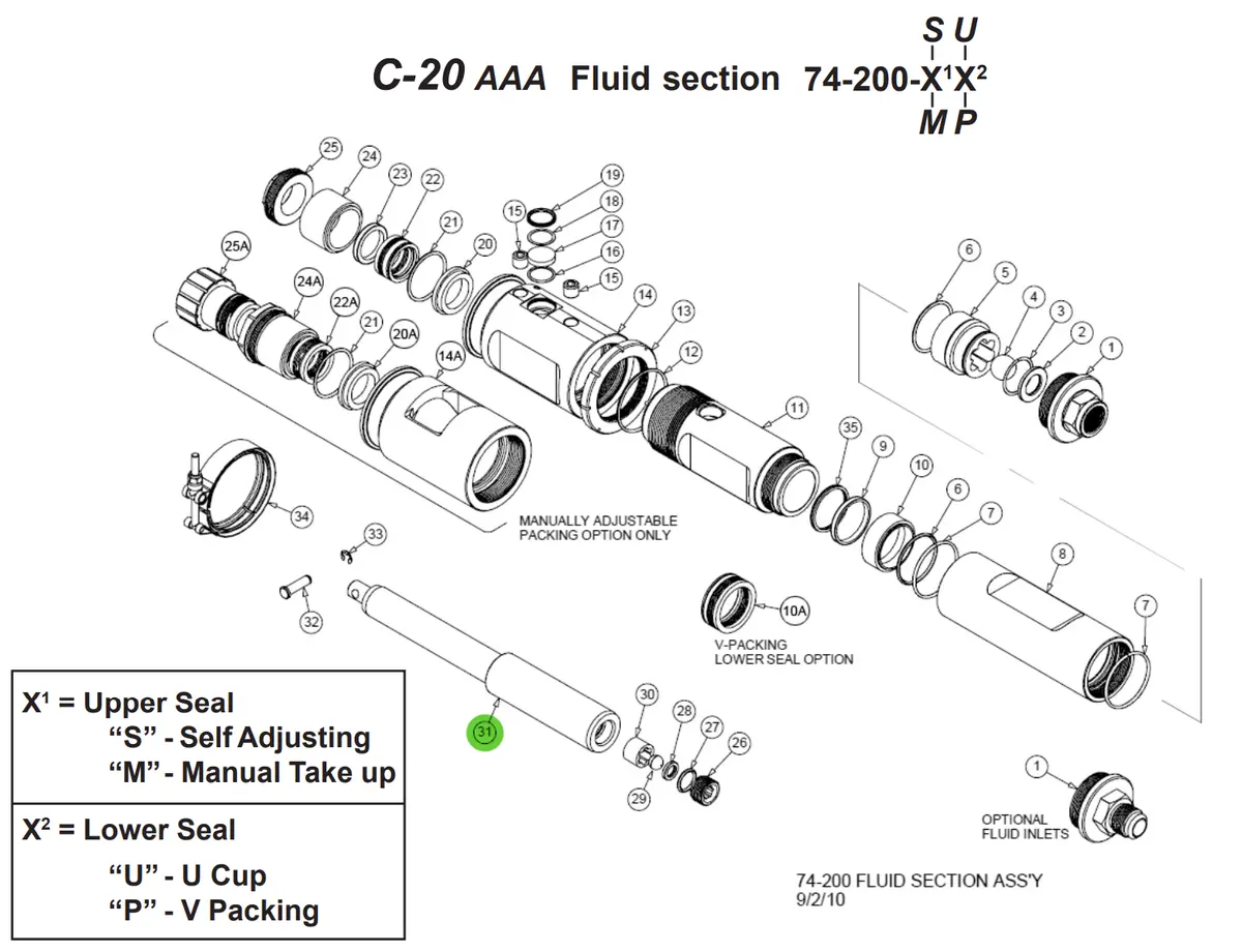 C.A. Technologies 74-216 Pump Rod 2Gpm 1
