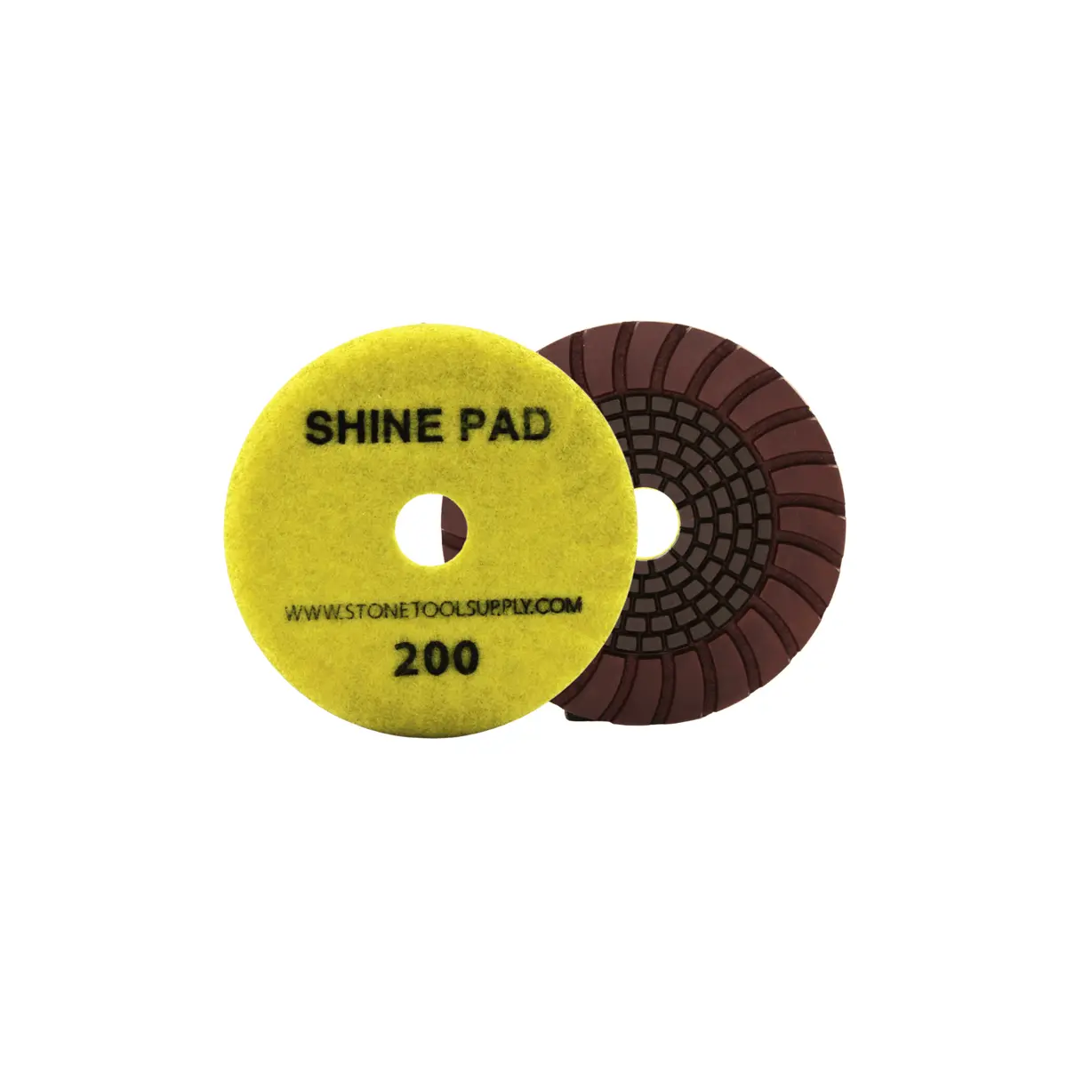 Copper And Resin Bonded 'Shine' Pad 4" #200 1