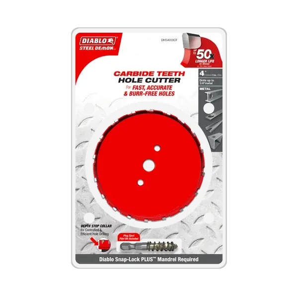 4" Steel Demon™ Carbide Teeth Hole Cutter 1