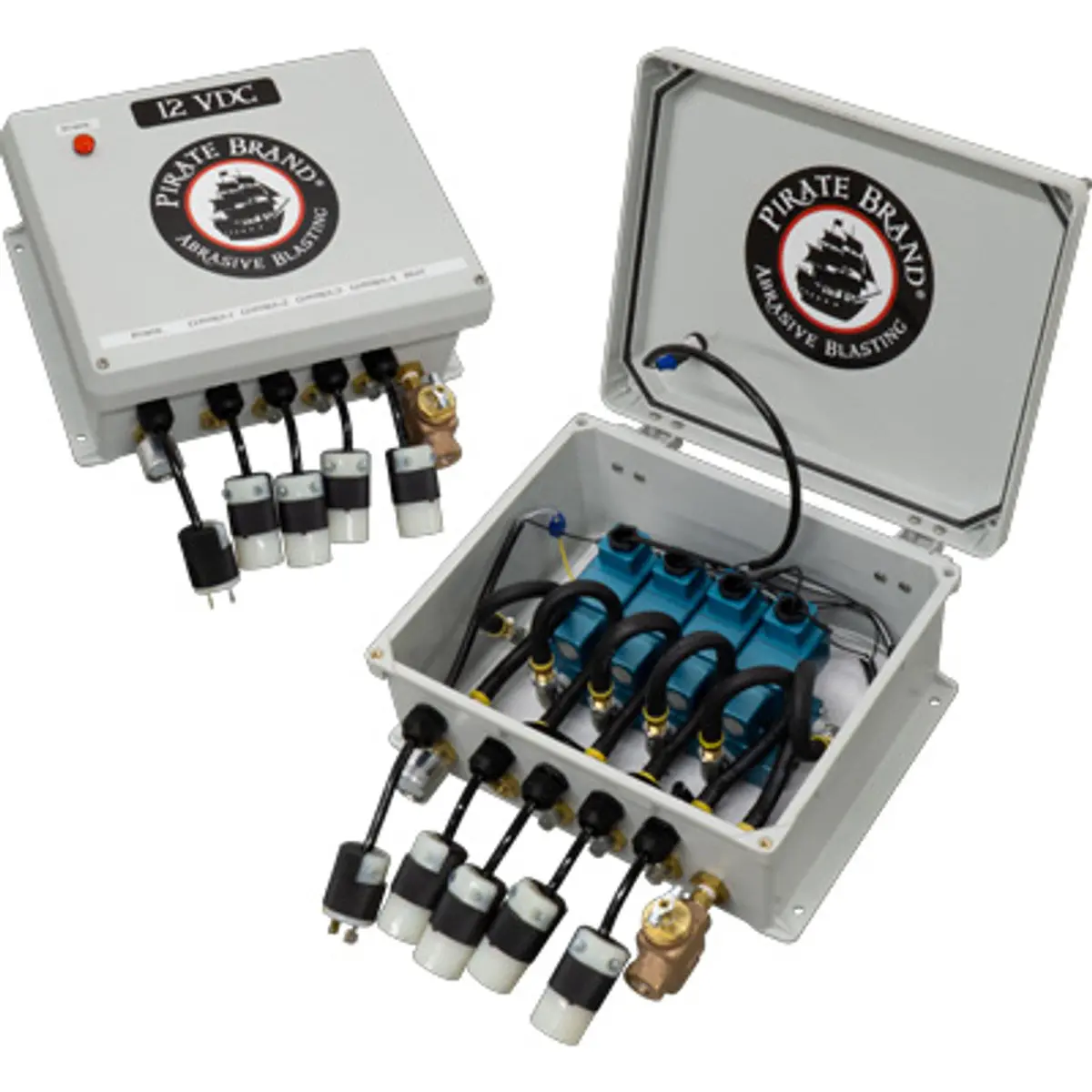 Pirate Brand - Key Houston Style, Junction Box Assembly, Electric 12Vdc, (4) Outlet, K-Series Bulk Blaster 1