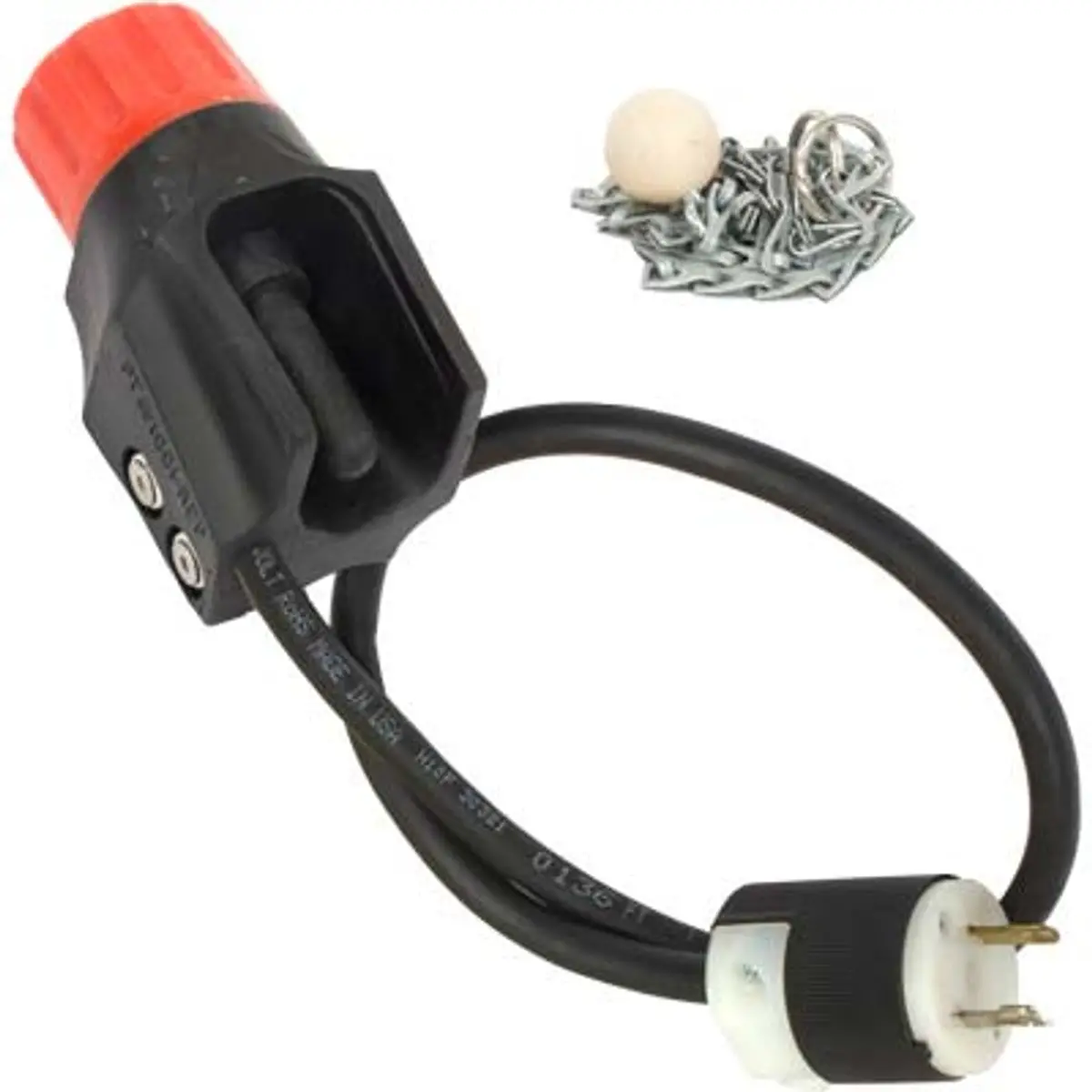 Pirate Brand - Key Houston Style, Electric Repairable Remote Control Switch W/ Ball & Chain, 2 Prong Male Connector (Deadman Control Handle) 1
