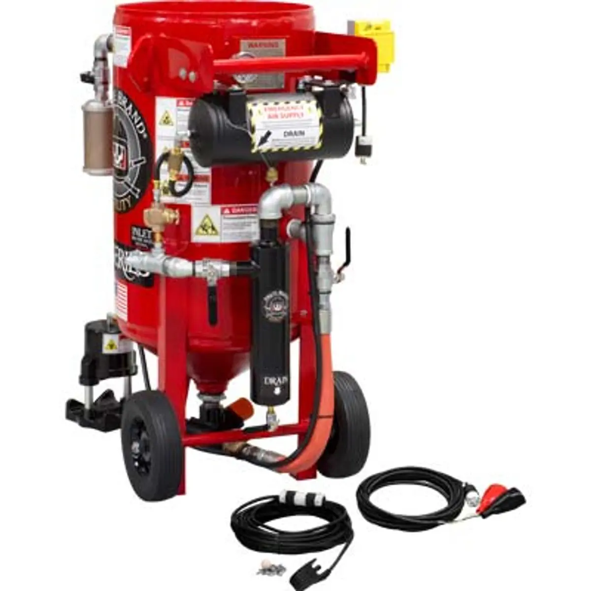 Pirate Brand, K-Series, 3.5 Cu Ft., Base Blasting Package - Blast Pot, Portable, Pressure Hold System, 12Vdc Electric Controls W/ Mpv Metering Valve 1