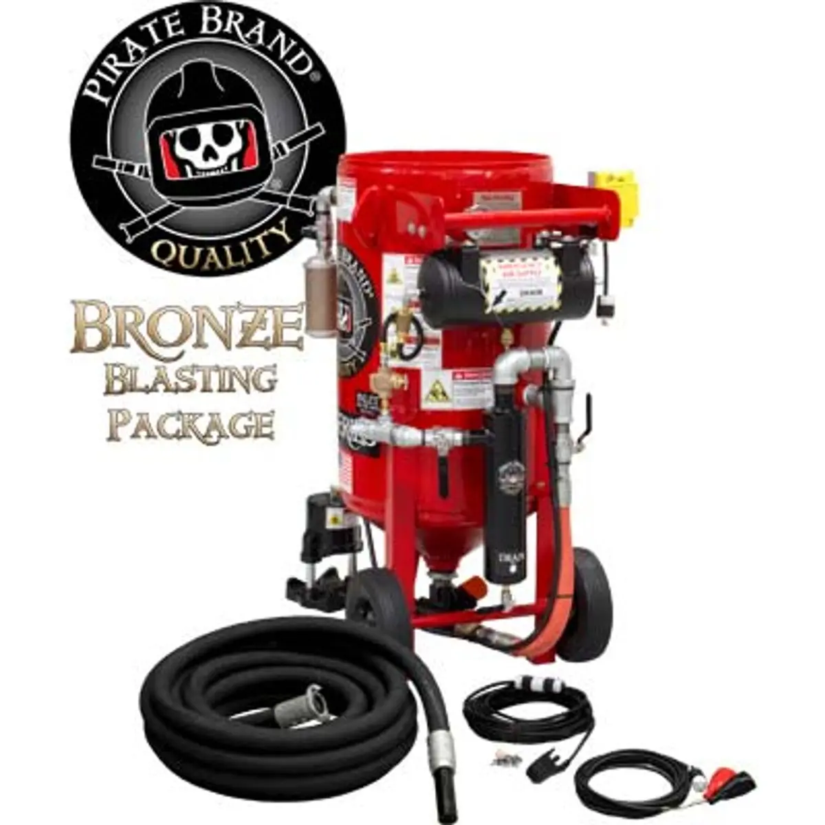 Pirate Brand, K-Series, 3.5 Cu Ft., Bronze Blasting Package - Blast Pot, Portable, Pressure Hold System, 12Vdc Electric Controls W/ Mpv Metering Valve 1