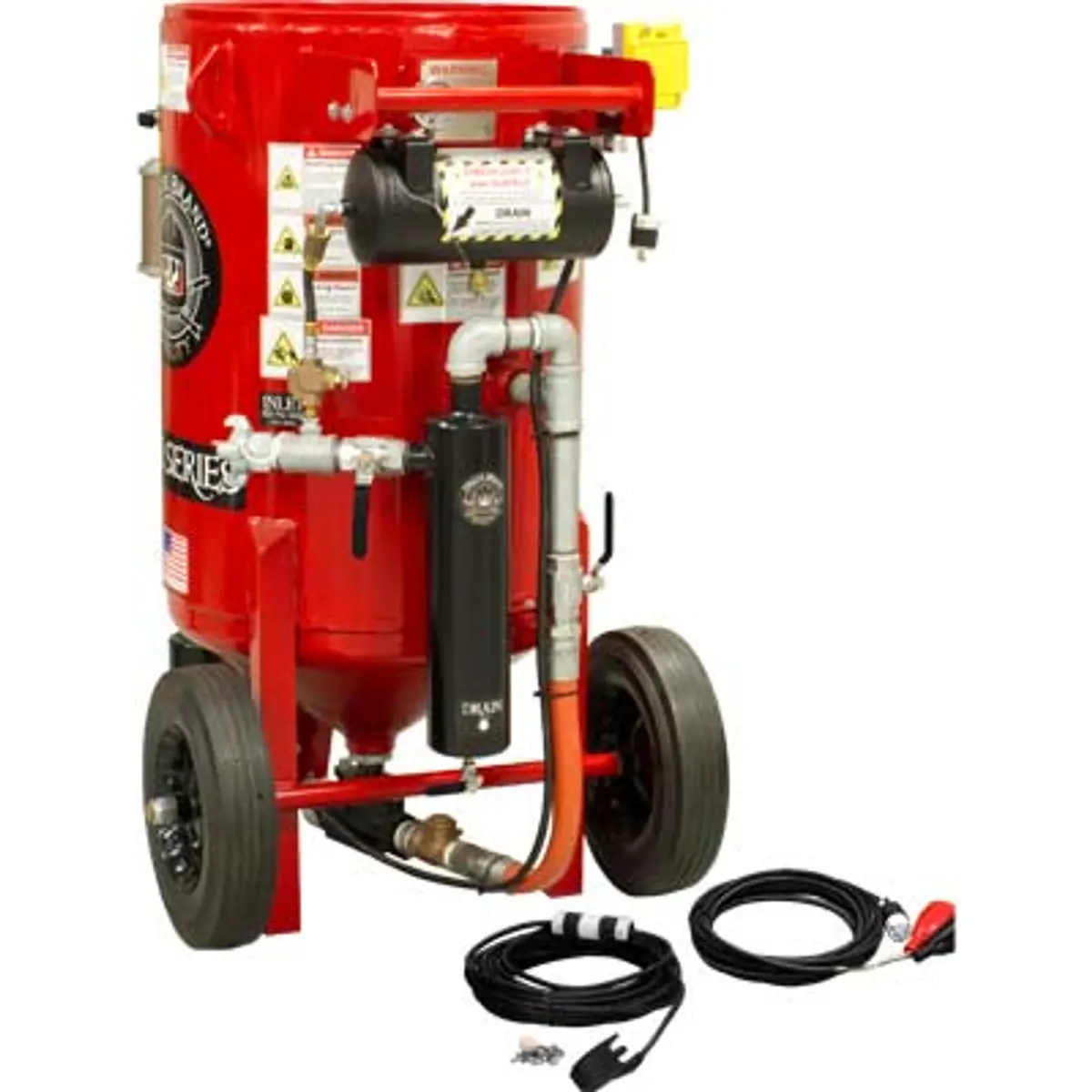 Pirate Brand, K-Series, 6.5 Cu Ft., Base Blasting Package - Blast Pot, Portable, Pressure Hold System, 12Vdc Electric Controls W/ #100 Metering Valve 1